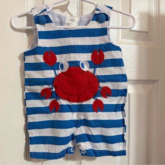 Little Wishes Crab Appliqué Jon Jon - Picture 3 of 8